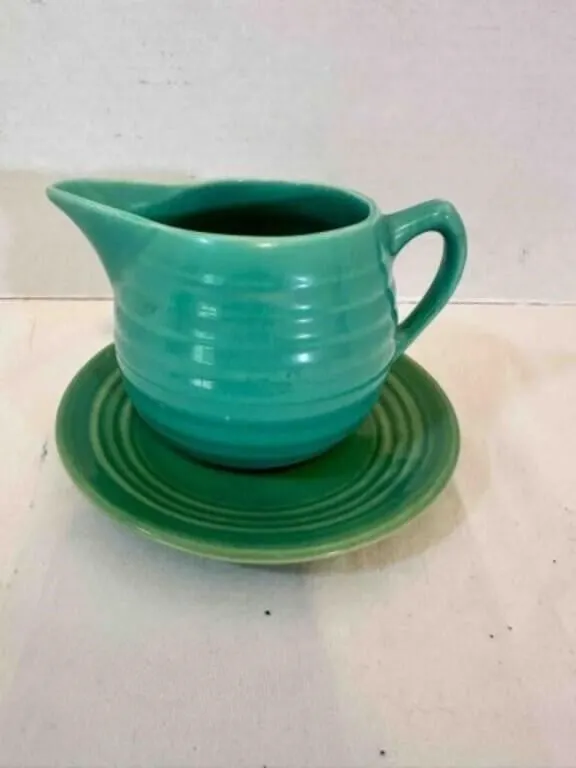 Bauer Pottery Ringware Green Milk Syrup Pitcher &