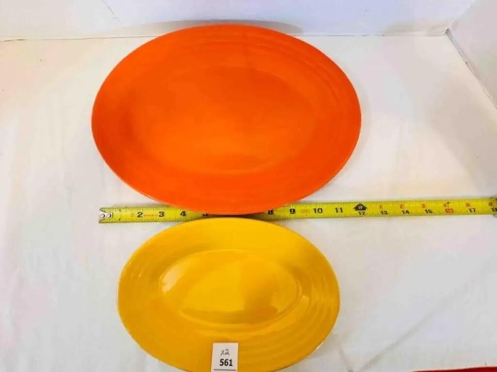Bauer Pottery Ringware Oval Platter Plates 9" &