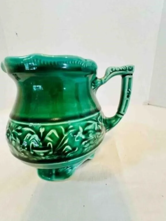 Milk Pitcher by Mount Cemmons Pottery-Green 5"