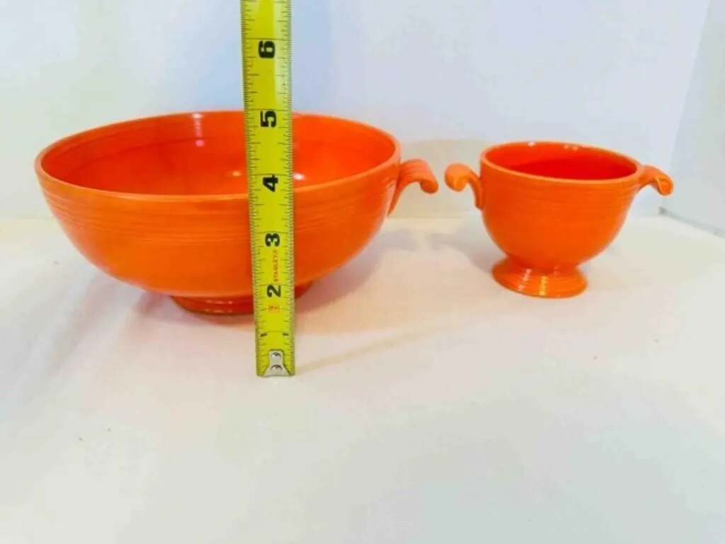 Fiesta Scroll Handle Sugar bowl no lid, Red Orange