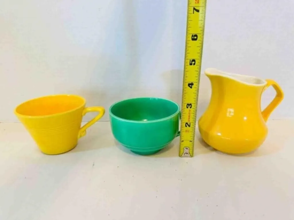 2 Coffee Tea Cups, Large Milk Creamer Pitcher