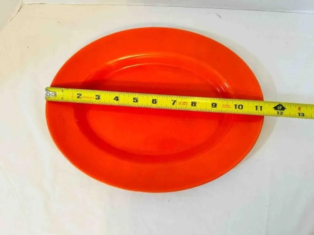 11.5" Orange Platter unmarked Fiesta or Harlequin