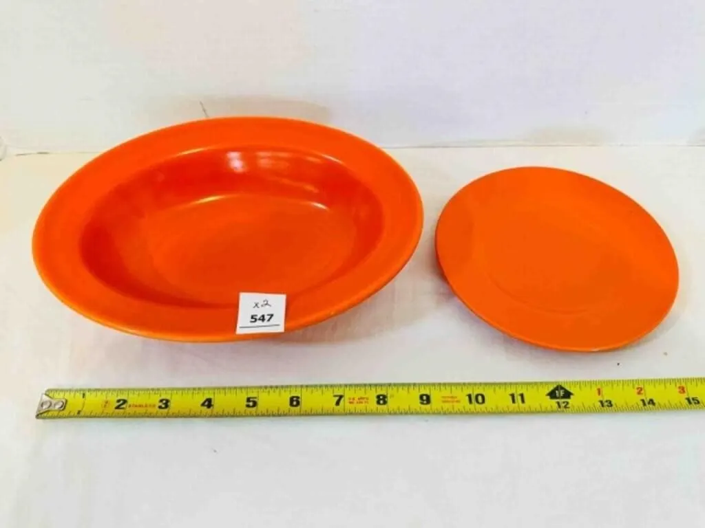 Orange Poppy Trail by Metlox Serving Bowl & Bread
