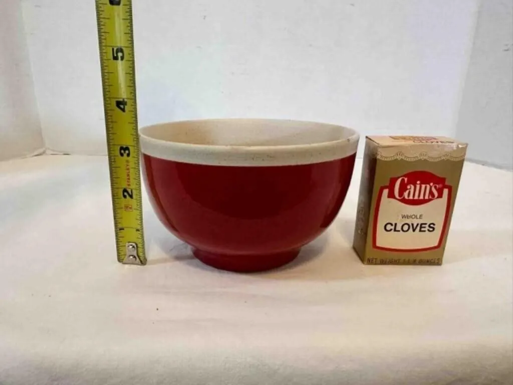 Red Essential Home 5.25" Red Bowl, Vintage Box of