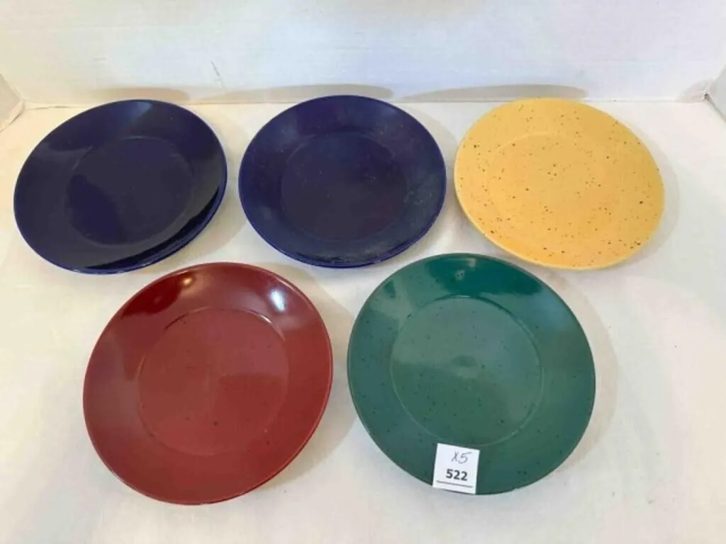 5 ABC Distributing 6 3/8" bread plates--plates hav