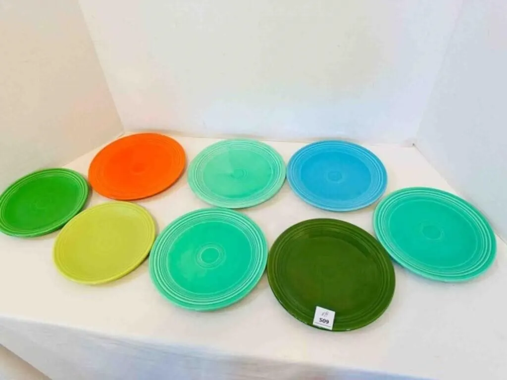 Fiesta Plates, 2-bread N butter 6 3/8", 4-salad 7.