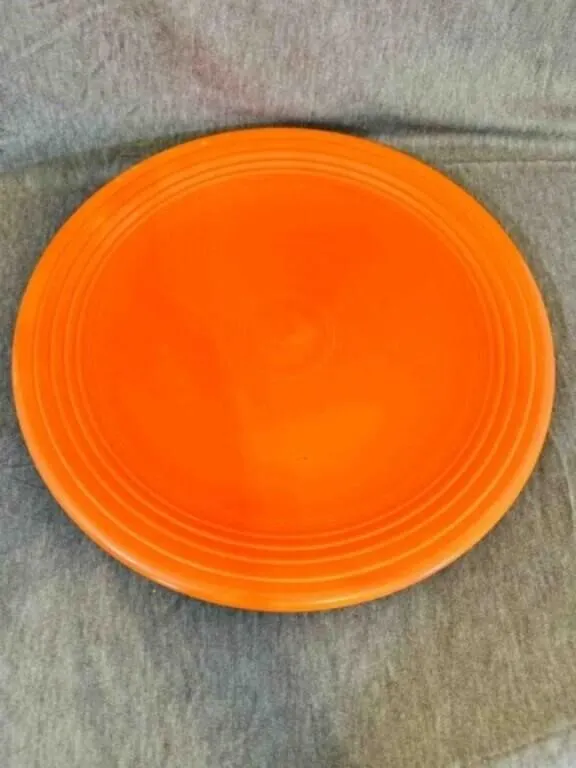 Fiesta Orange Red 12" Chop Plate Platter unmarked
