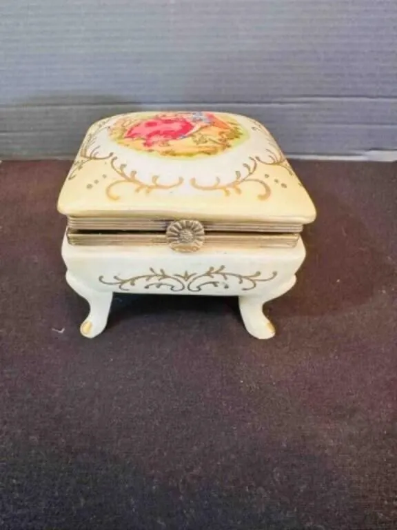 Footed Trinket Box by Ardco, Victorian Style