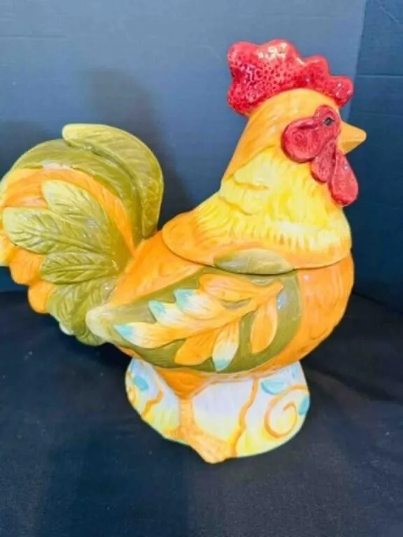 Decorative Ceramic Rooster 15"--Cookie Jar