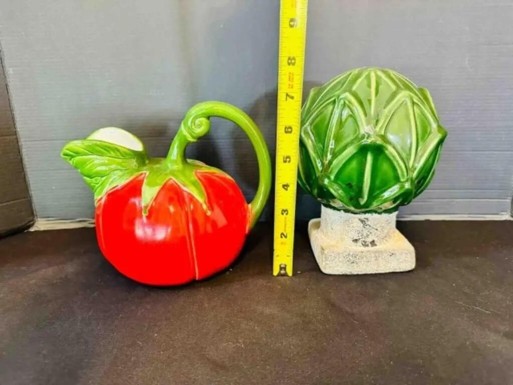 Decorative Artichoke 8", Tomato Pitcher Made Italy