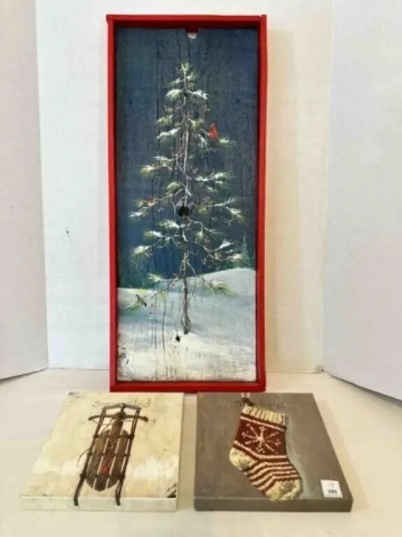 Touhy Original Painting on Framed Barn Wood signed