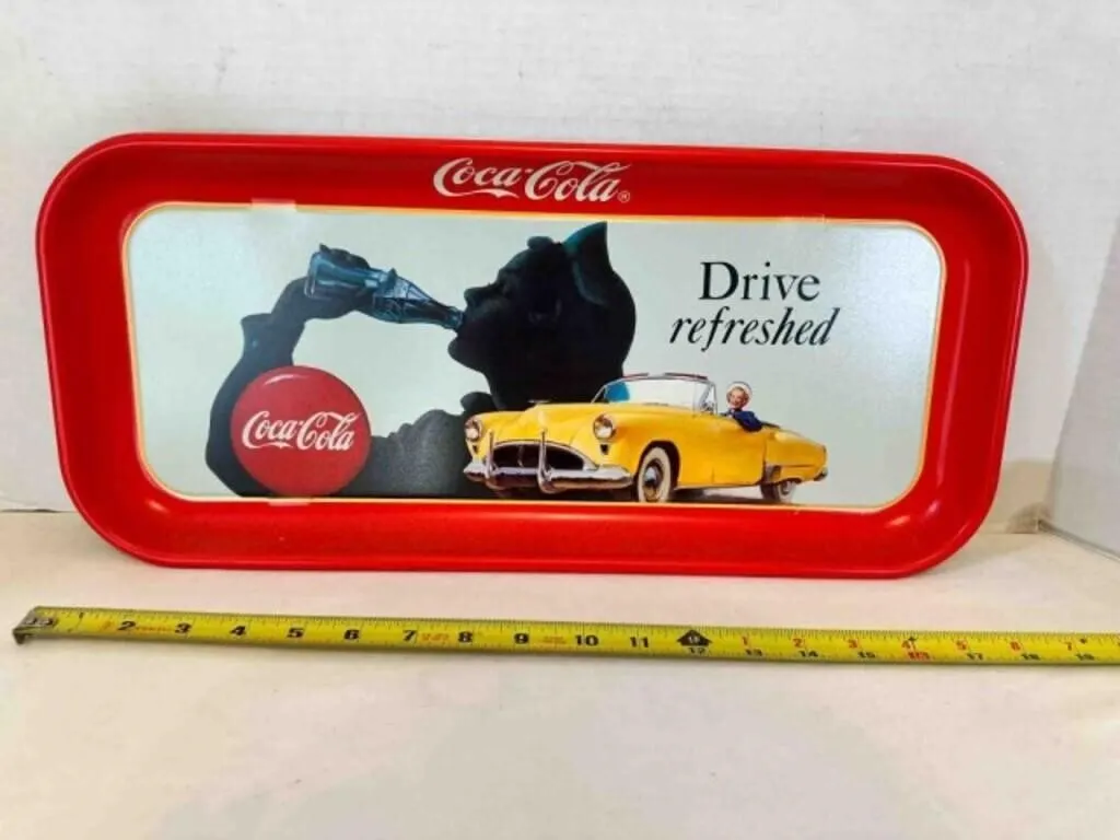Coca Cola Tray 1990 Drive Refreshed 19"x8.5"