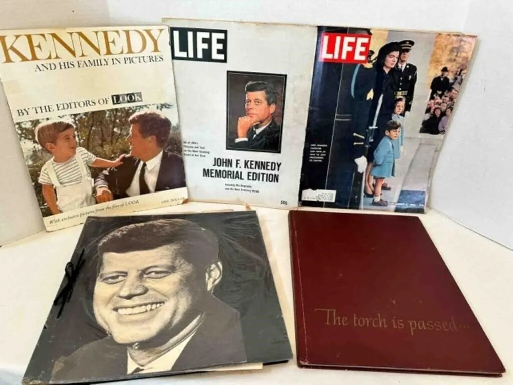 JFK Kennedy Memorabilia Life Magazines, Scrapbook