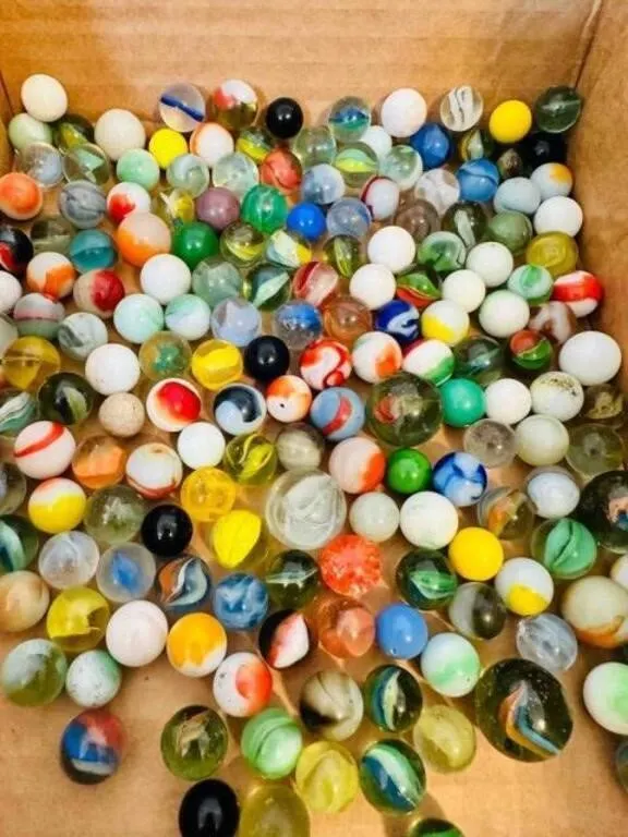 2lbs of Marbles-some glow, some shooters, a few