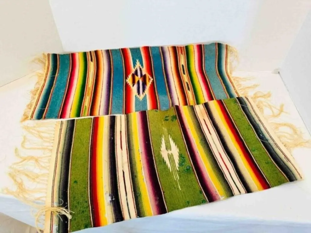 2 Native American Wool Runners largest 24"