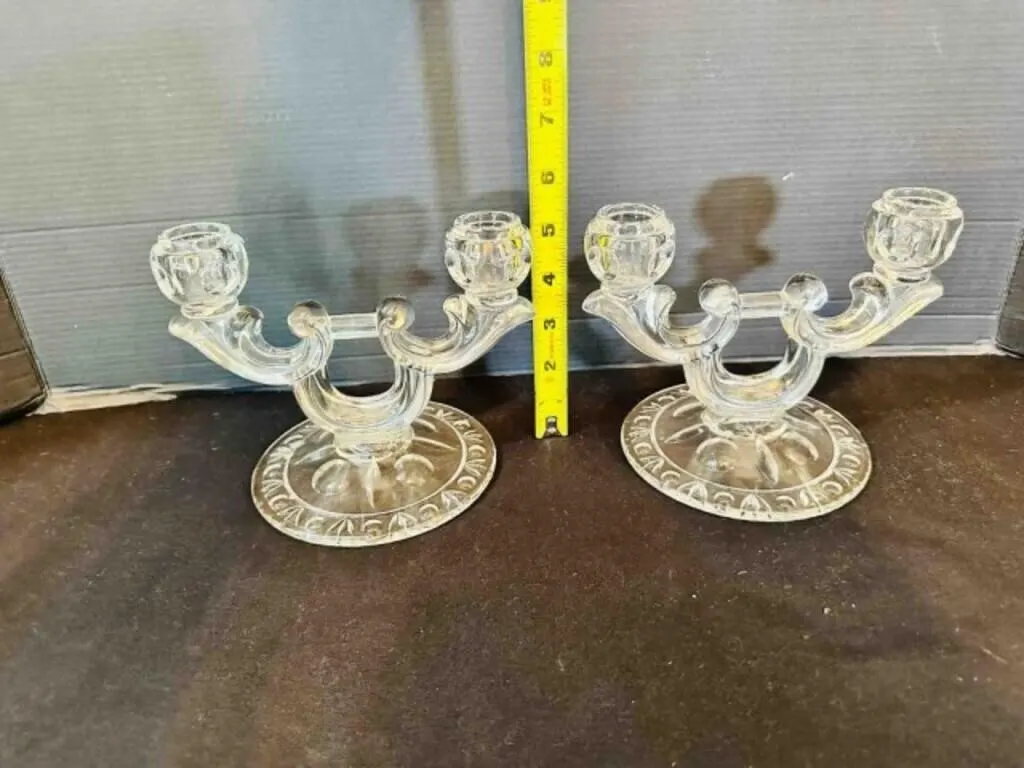 2 Double Candle Holder Candelabra Fostoria?