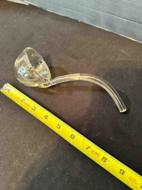 8" Hand Blown Glass Gravy Ladle