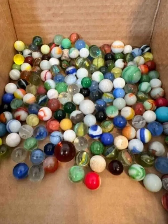 2lbs of Marbles-some glow, some shooters, a few