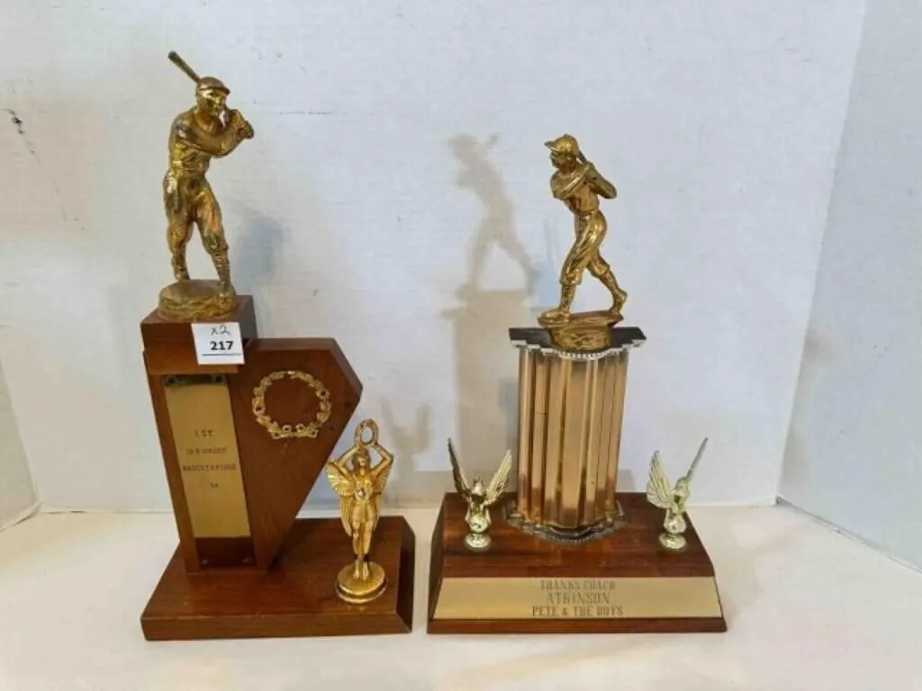 2 Baseball Trophies 1954-1st 18&Under Breckenridge