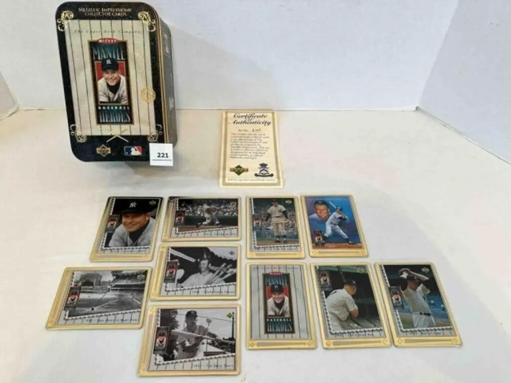 Mickey Mantle Baseball Heroes Metallic Baseball Ca
