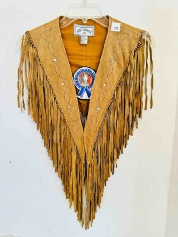 Leather Fringe Over Shoulders Collar-one size
