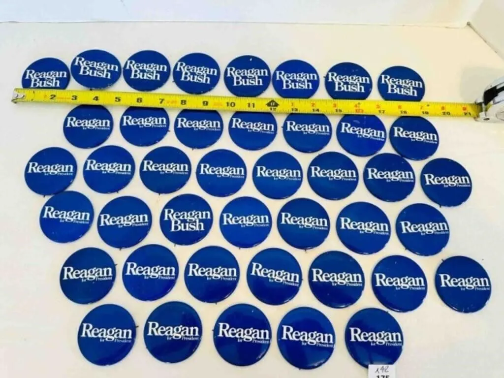 42 Reagan Bush Presidential Campaign Buttons