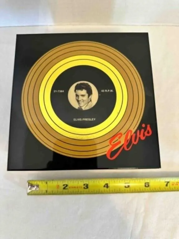 Elvis wood Music Jewelry box-Falling in Love w/you