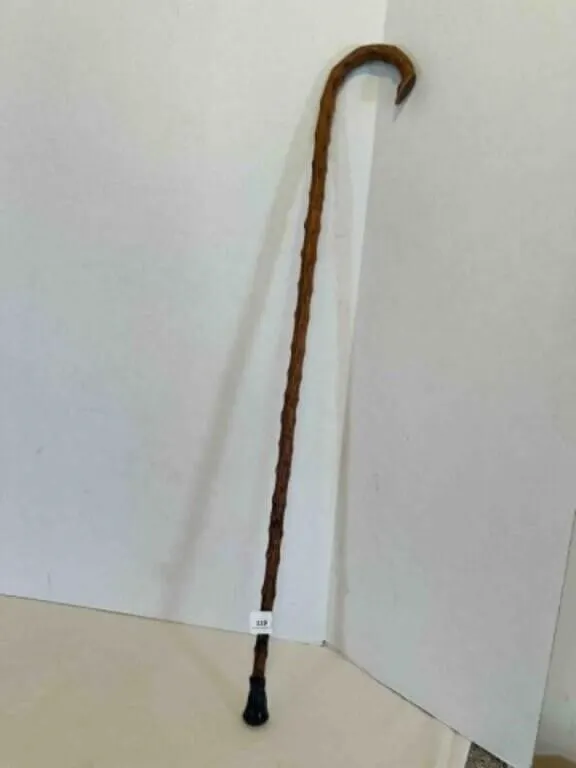 Carved Wood Cane w/lots of bumps 32" tall