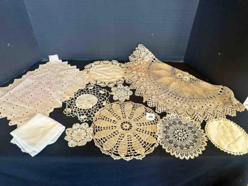 10 Doilies-crochet, cloth, hankie