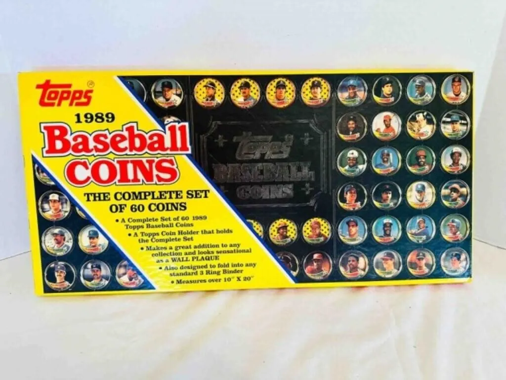 Topps 1989 Baseball Coins-collection of 60 coins