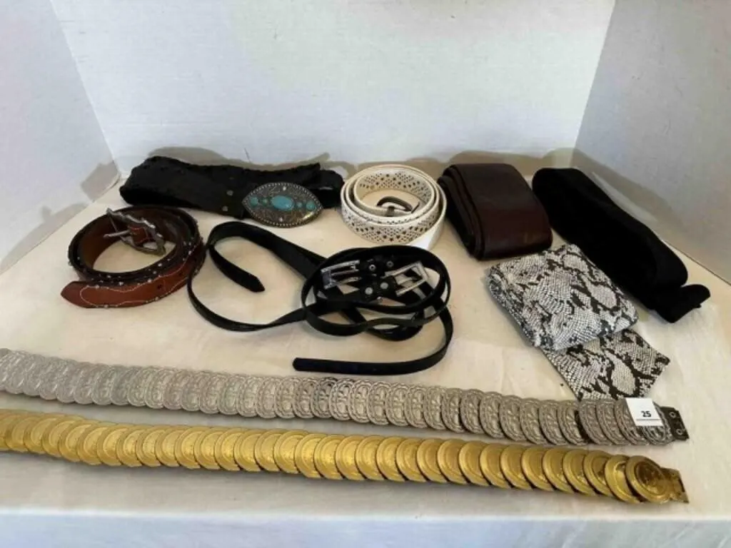 Women's Belts, Stretch, Leather Fabric