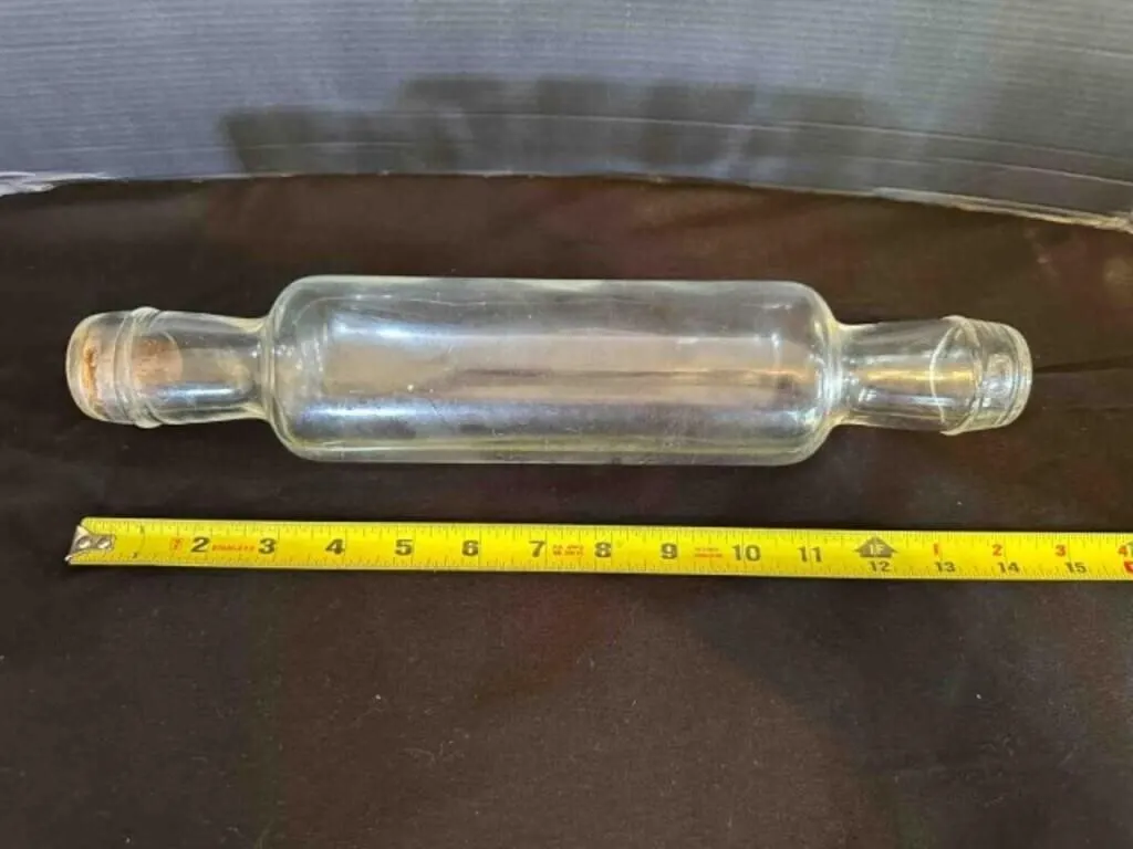 14" Glass Rolling Pin, broken cork, M 5 on end