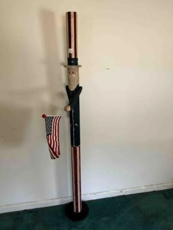 63" Porch D�cor Wood Uncle Sam