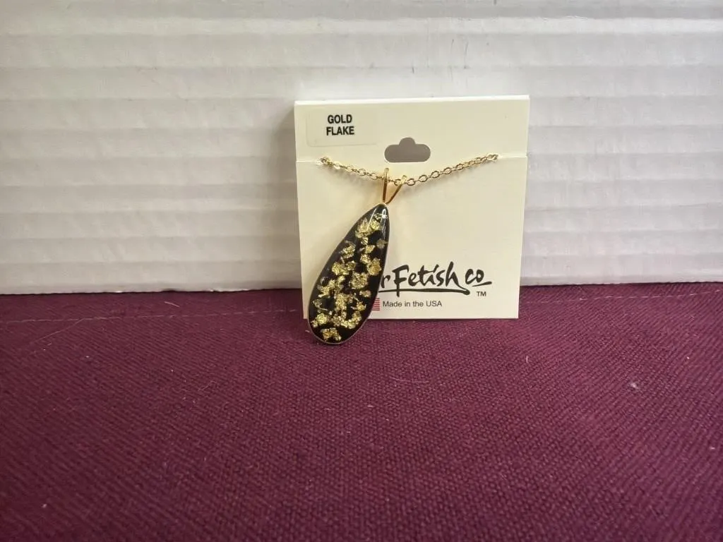 Silver Fetish Gold Flake Necklace
