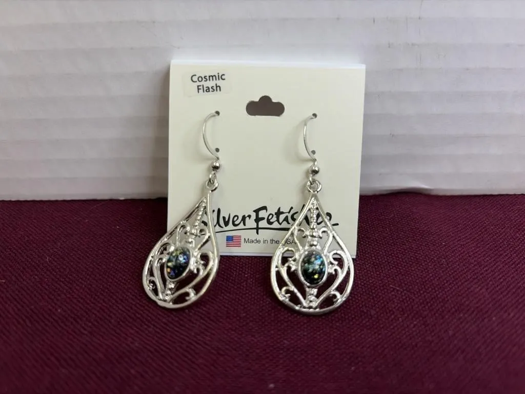 Silver Fetish Cosmic Flash Earrings
