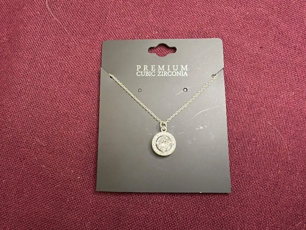 Premium Cubic Zirconia Silver Necklace