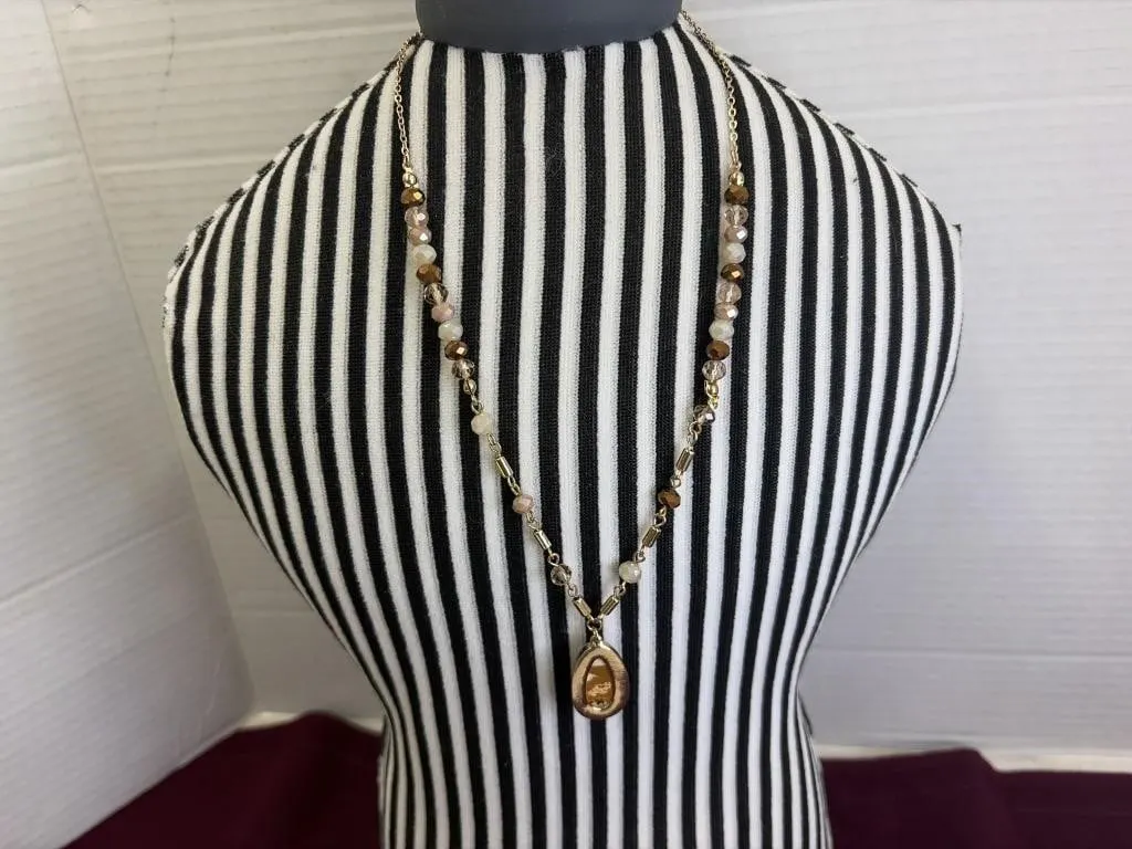 Gold With Yellow Stone Pendant