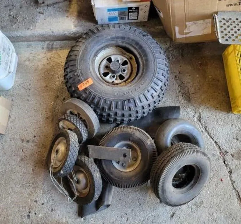 Grouping of Lawn mower Tires ,Cart Tires , Quad