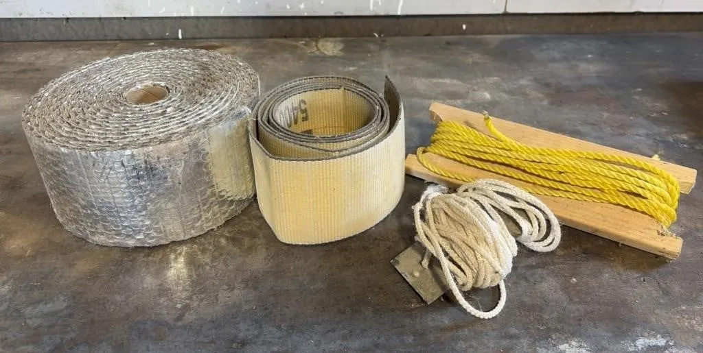 Yellow and White Rope, Silver Tape