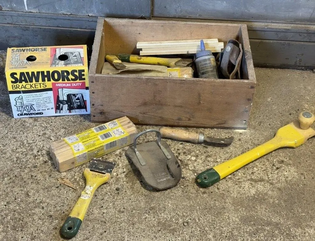 Wood Shims, Paint Scrapers, Saw Horse Brackets &