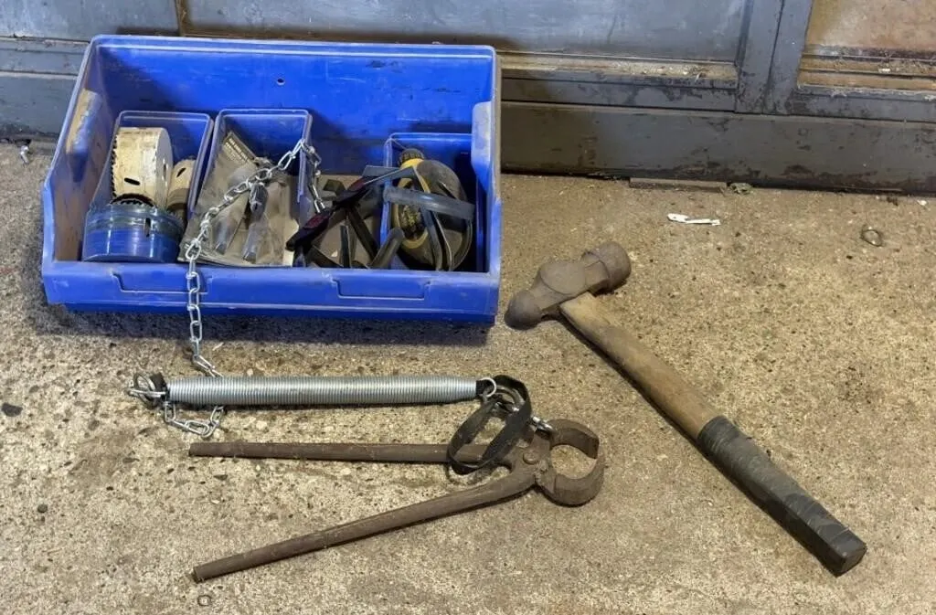 Mallet, Vintage Pliers, Hole Drill Bits & more