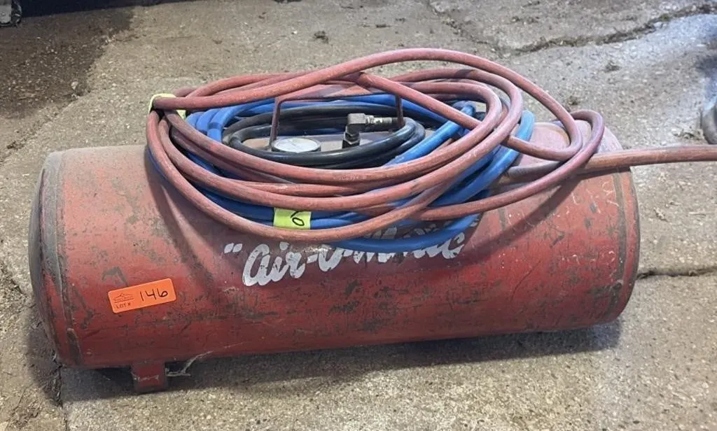 "Air-O-Matic" portable air tank