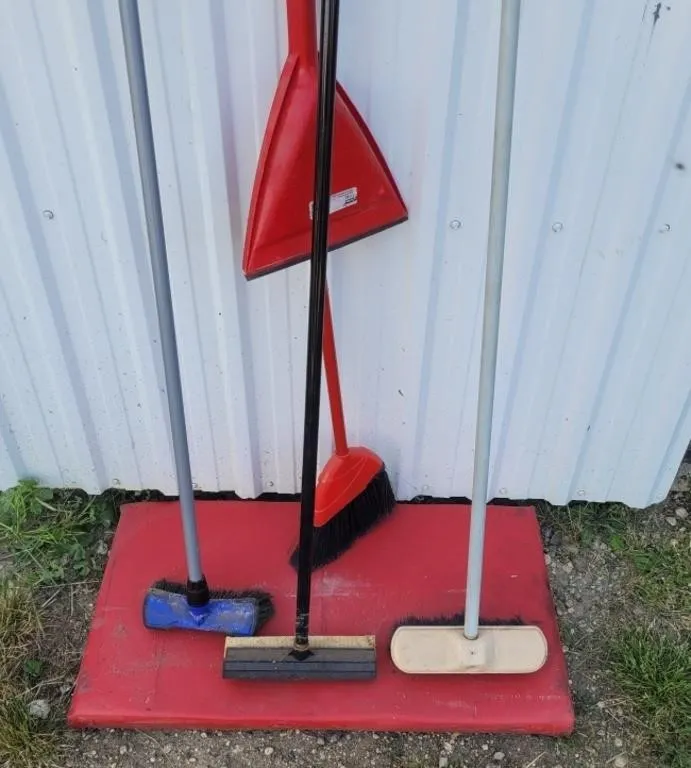 2 Floor Scrub Brushes, Long Handled Window