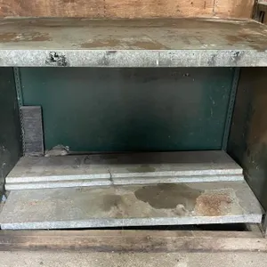 Work bench with small vise. Approx. 48� x 27� x