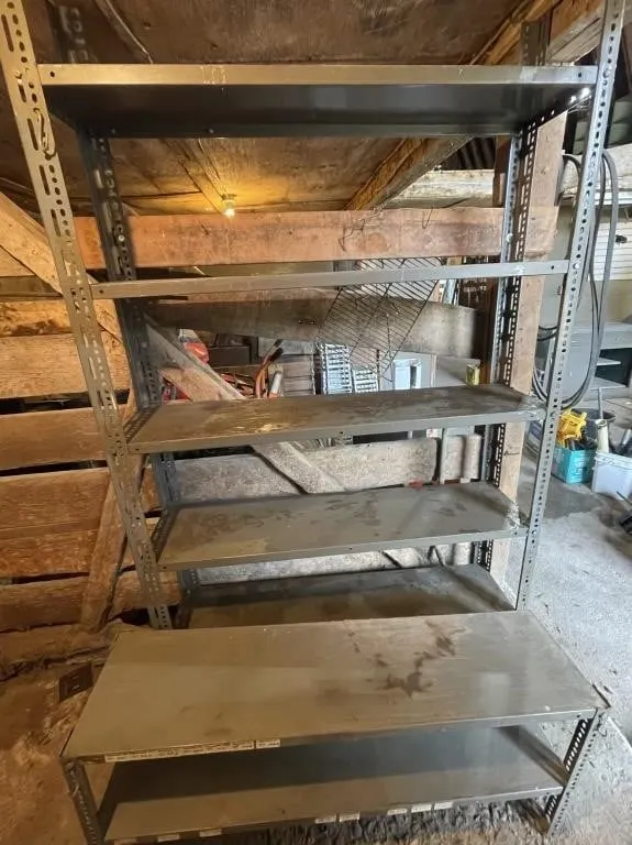 Multi-tiered heavy duty industrial shelf. Approx.