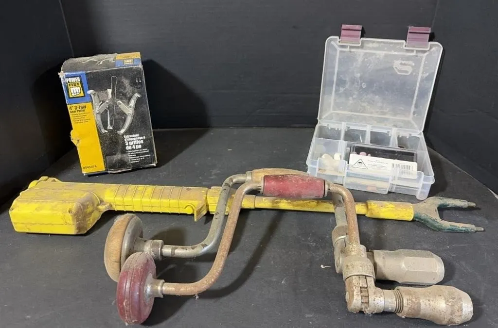 Vintage Hand Drills, Gear Puller & more