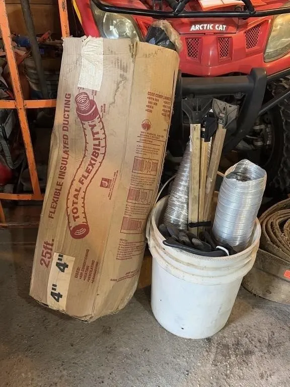 4" Flexible Insulated Ducting, Gloves and more