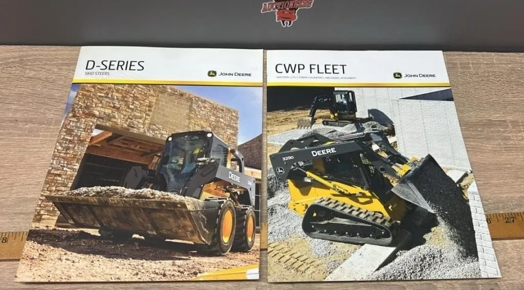 2 John Deere Skid Steer Brochures, 17 pages.