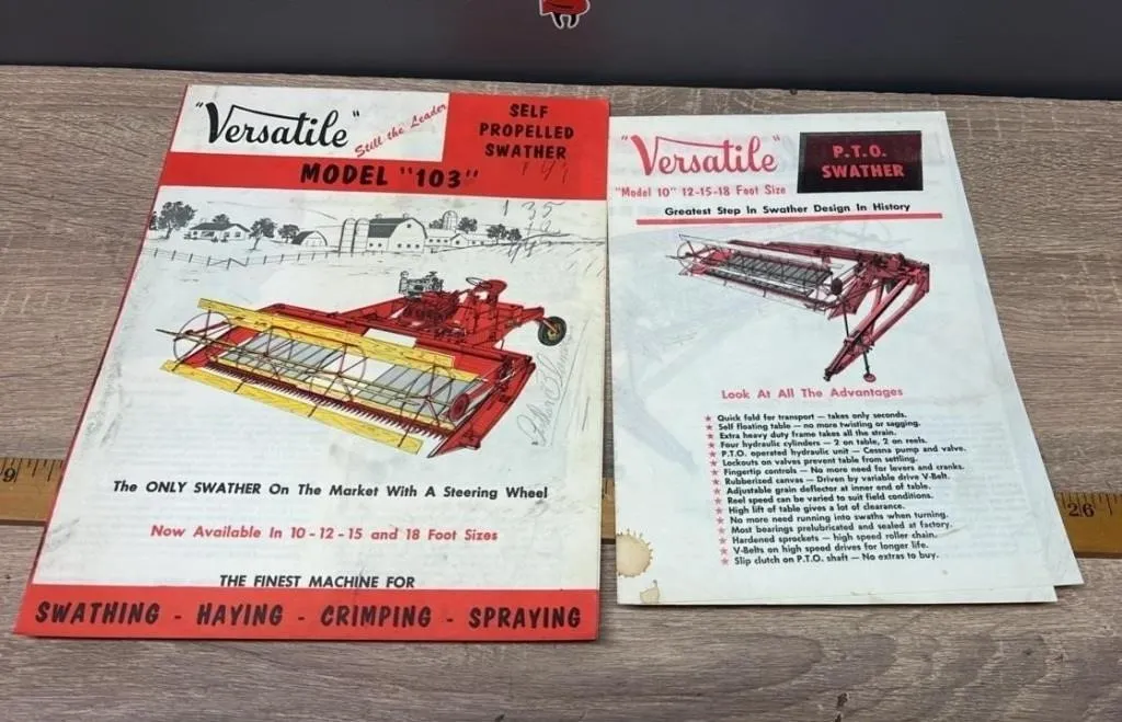 2 Versatile Swather Brochures.