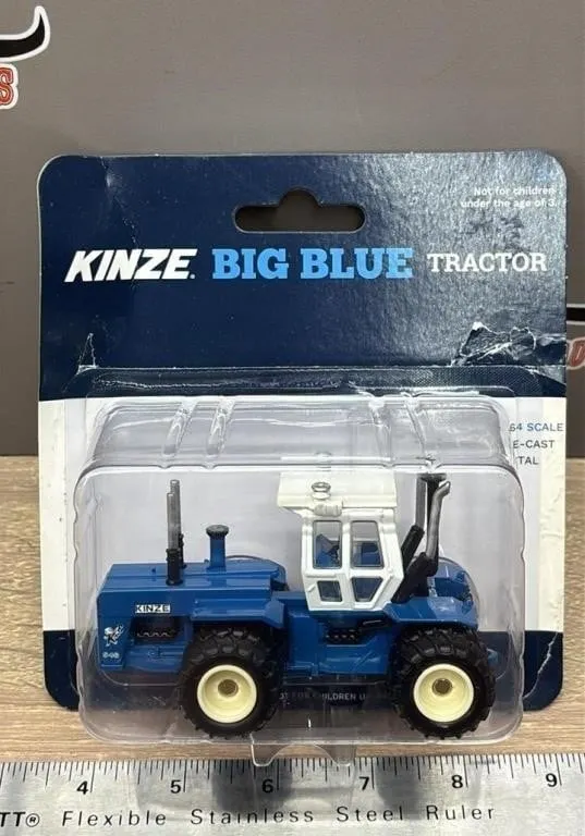 KINZE 1:64 Big Blue Die Cast Tractor.